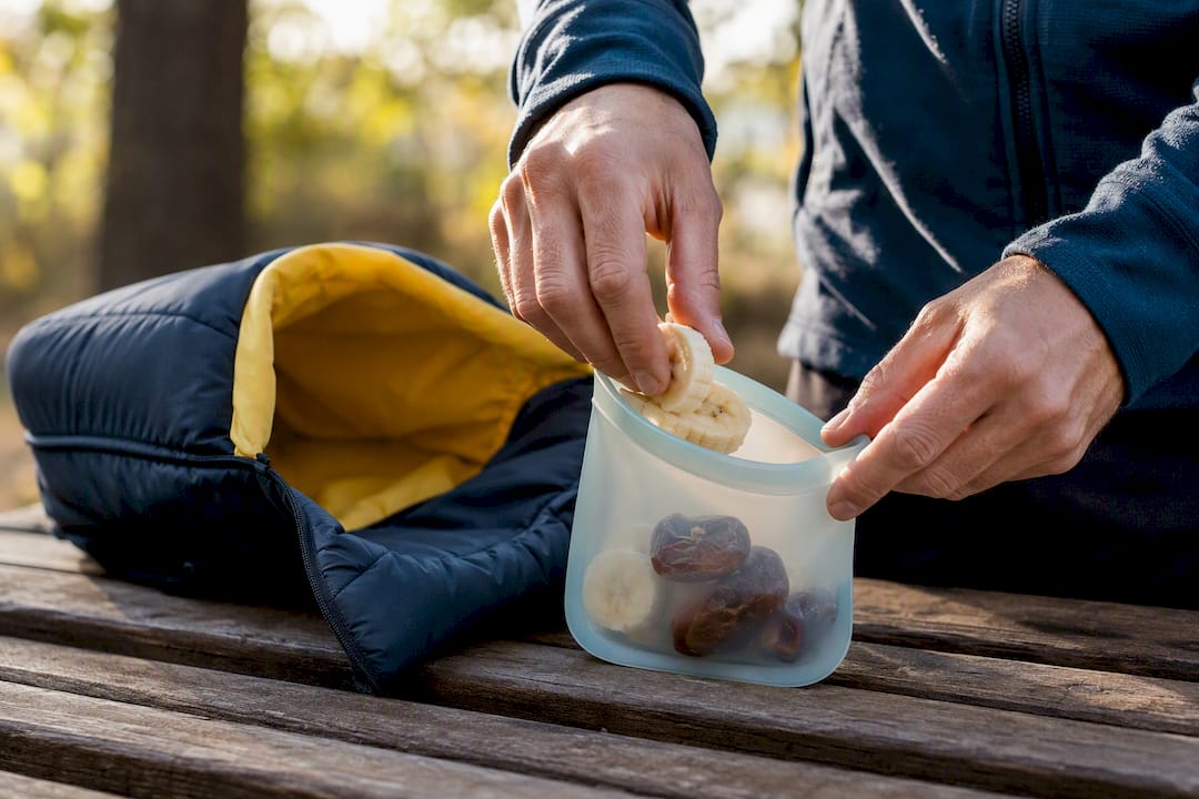 Portable fruit snacks packed for training