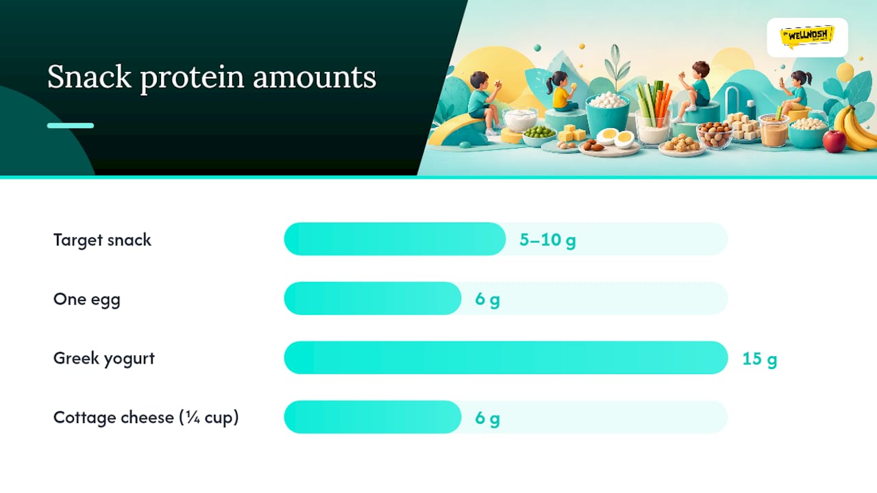 How Much Protein and How Many Calories Should a Kid's Snack Have? — overview diagram
