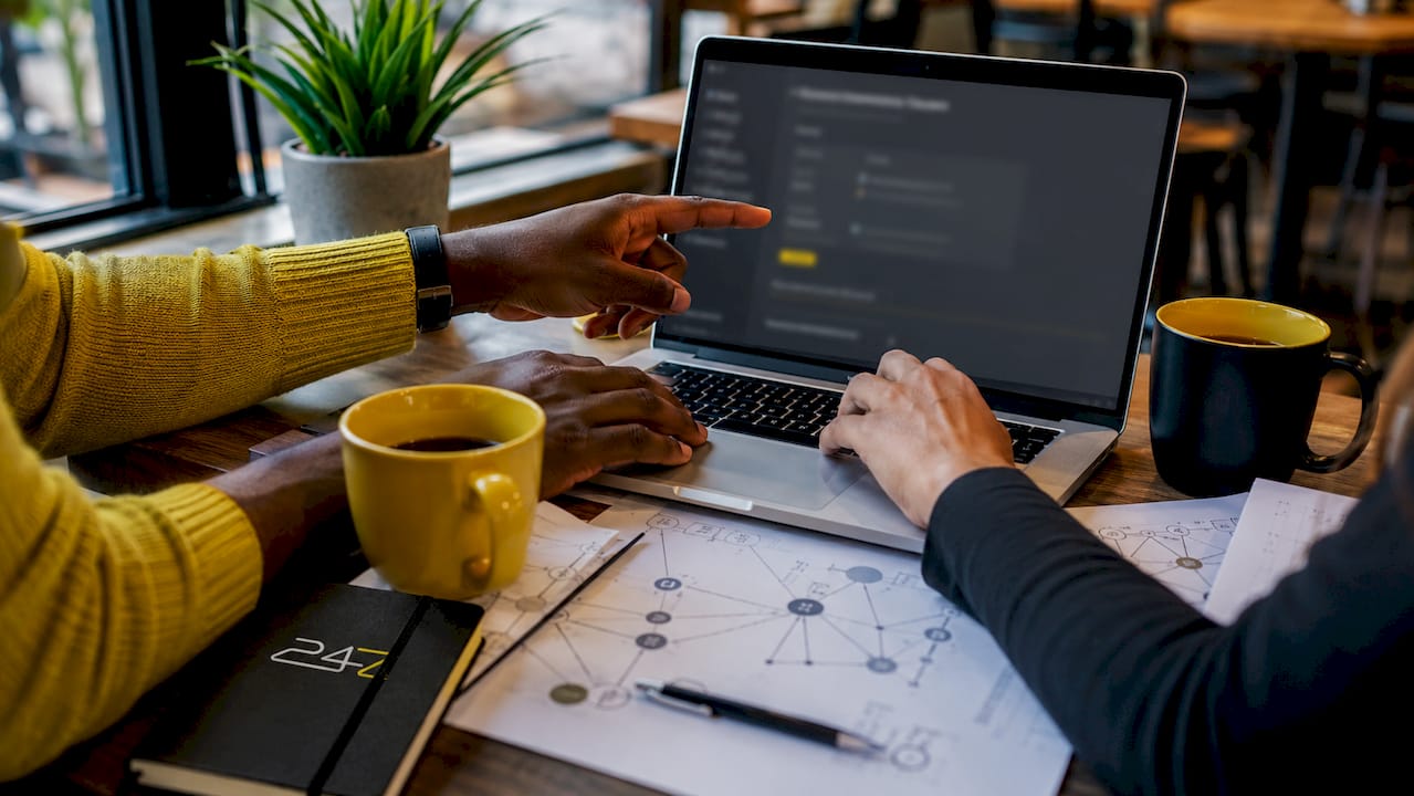 Hands configuring endpoint protection software