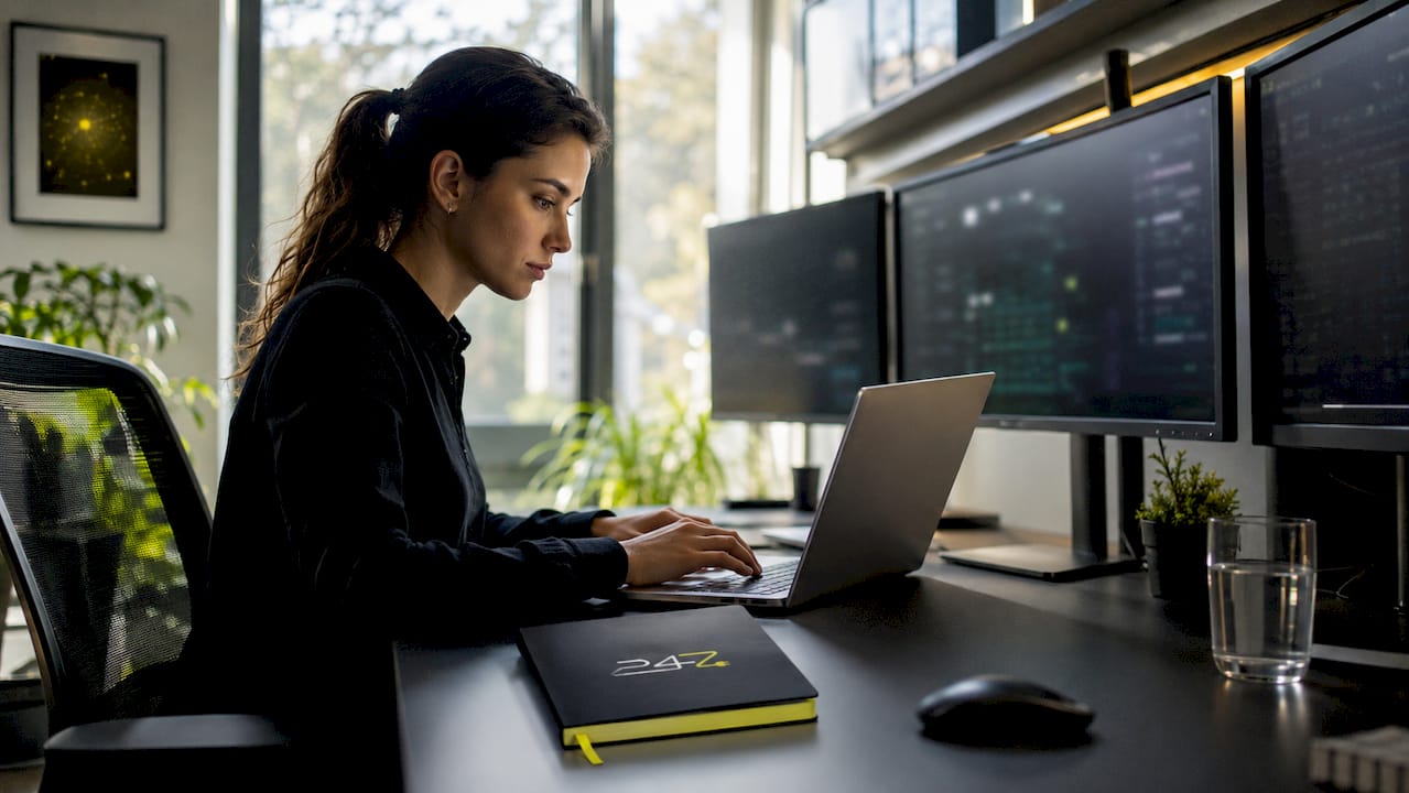 Cyber analyst working at security operations center