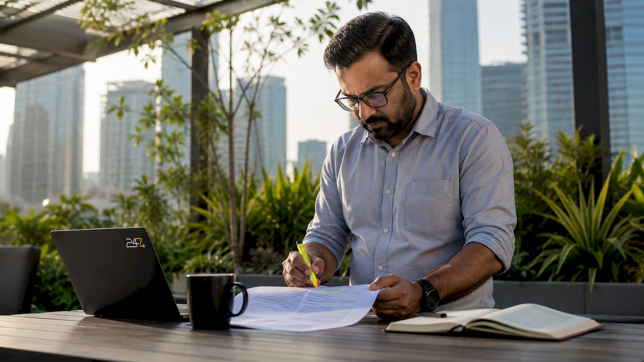 IT manager reviewing cloud security policies