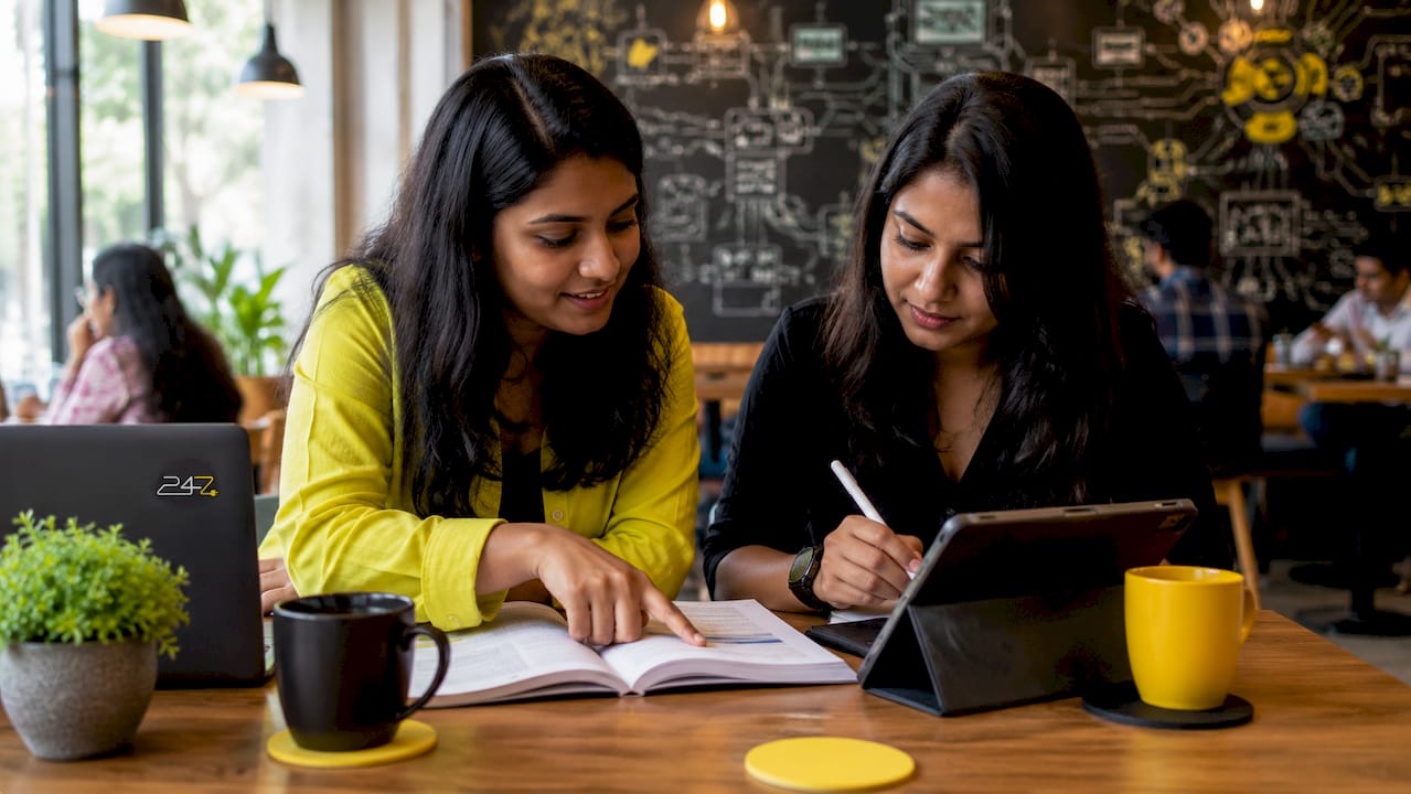 Two women reviewing FFIEC IT compliance documents