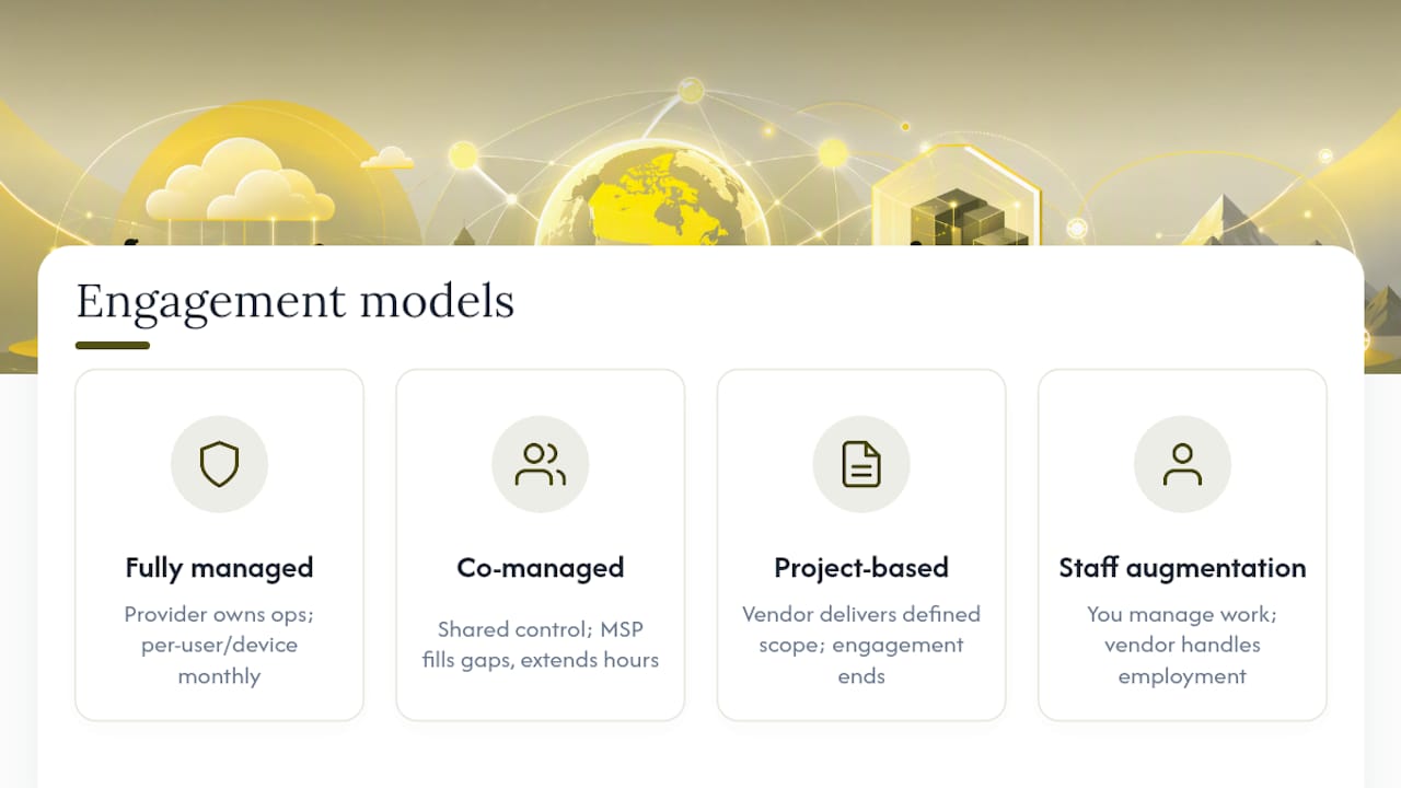 Engagement models — overview diagram