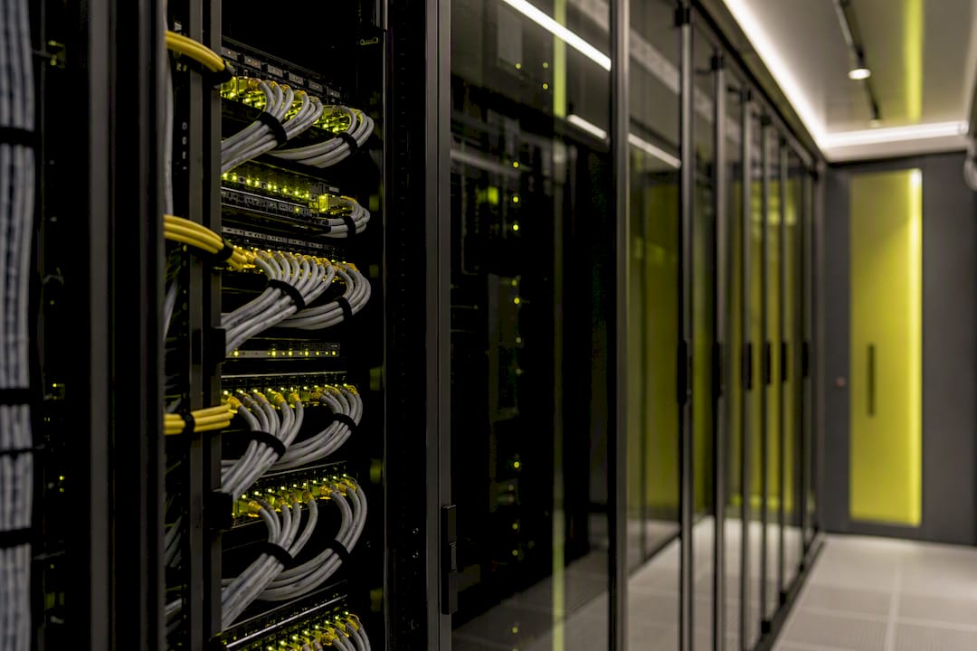 Isolated segmented server racks in secure room