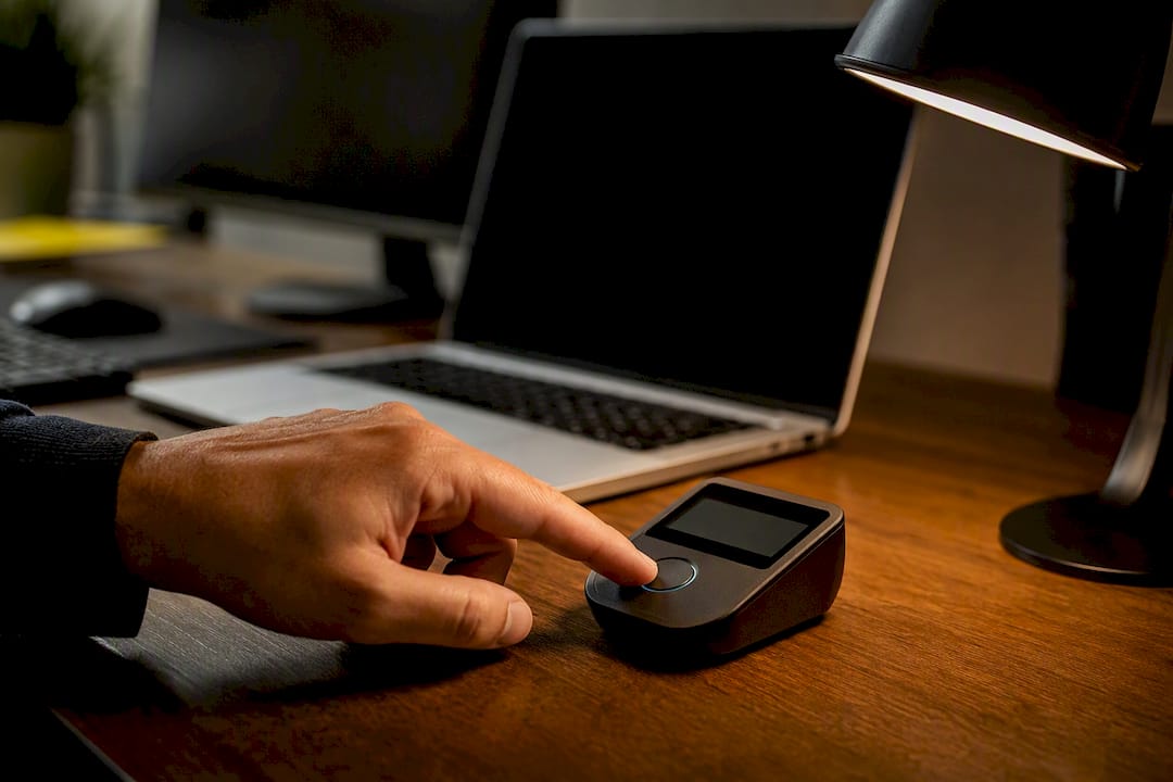 Hand approving MFA notification on smartphone