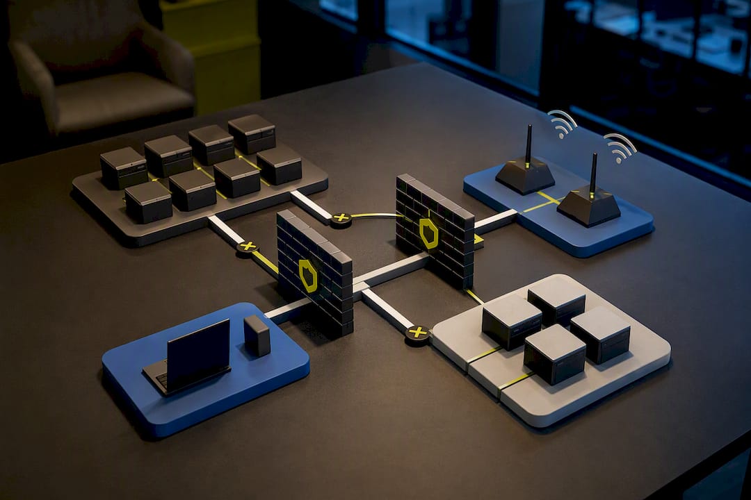 Illustration of segmented network security zones
