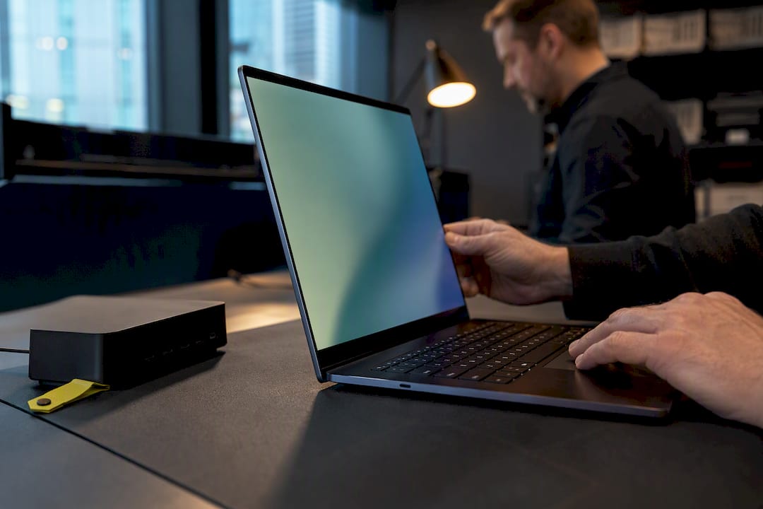 Technician preparing a device for cloud enrollment