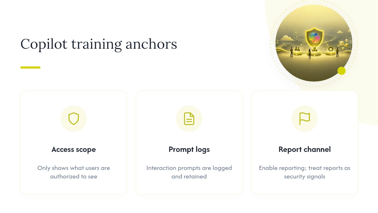 Three Copilot security training requirements