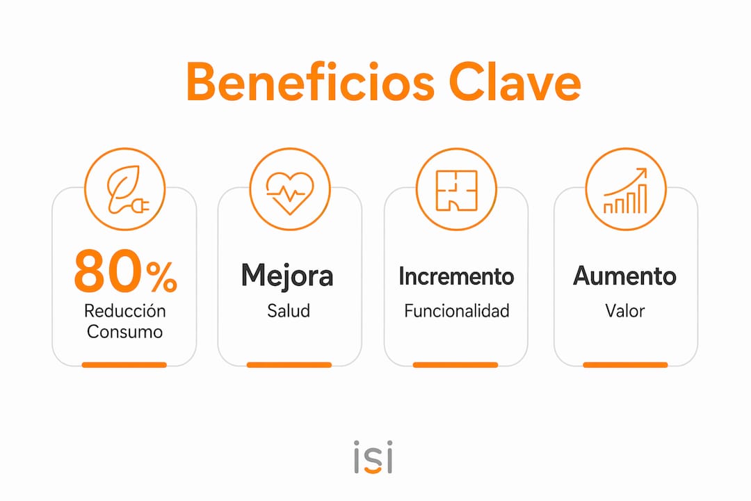 Infografía con las principales ventajas de renovar tu hogar