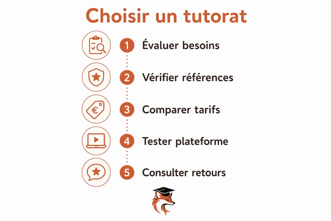 Infographie : les étapes clés pour bien choisir son service de tutorat