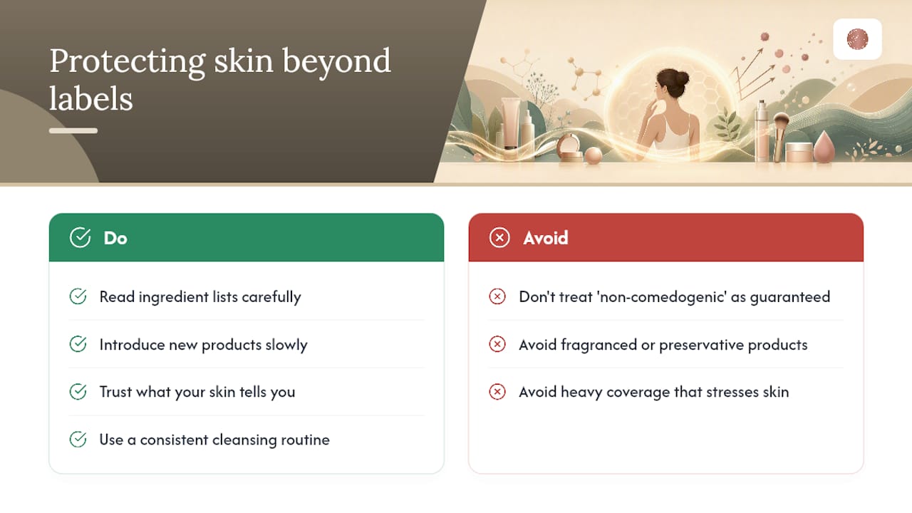 The gap between the label and what your skin actually needs — overview diagram