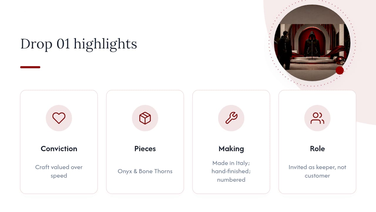A word from the maison — overview diagram
