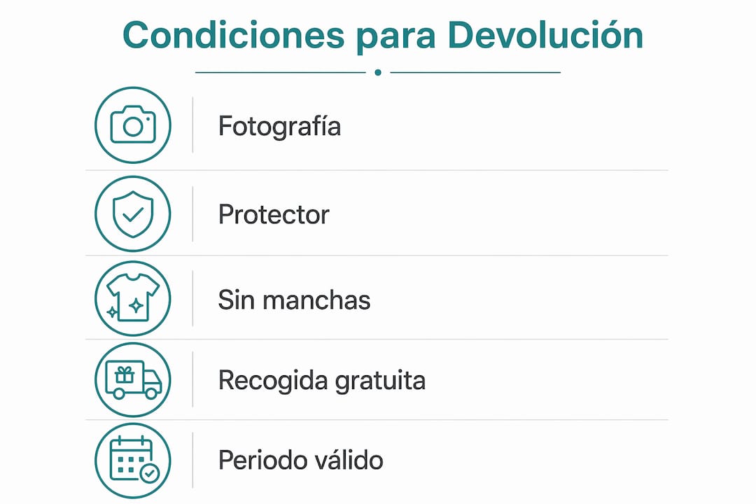 Infografía: guía paso a paso para realizar una devolución de colchón correctamente