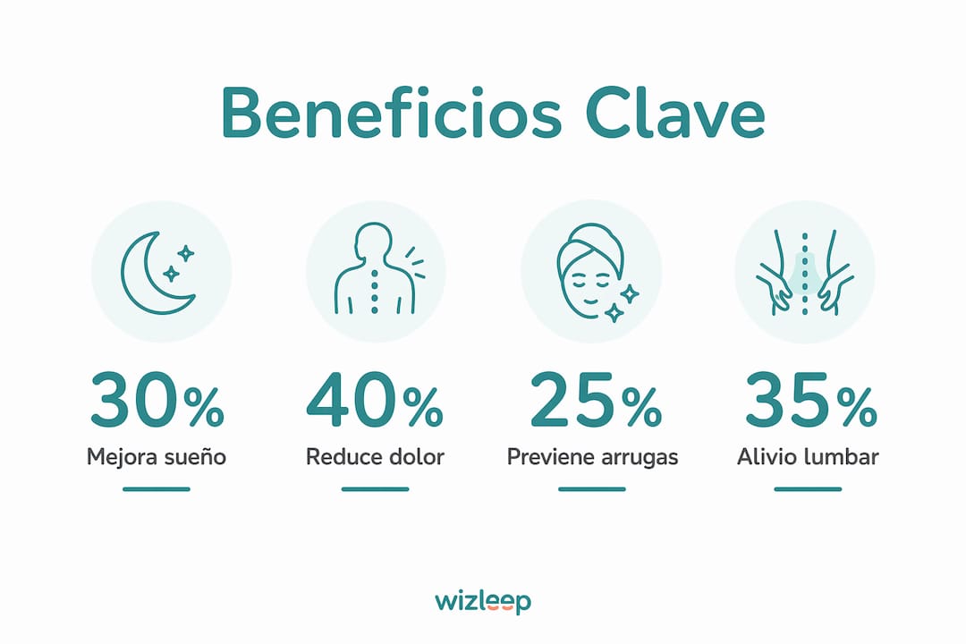 Infografía sobre los beneficios de dormir boca arriba