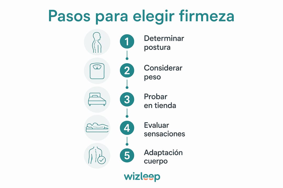 Guía visual para elegir la firmeza adecuada del colchón