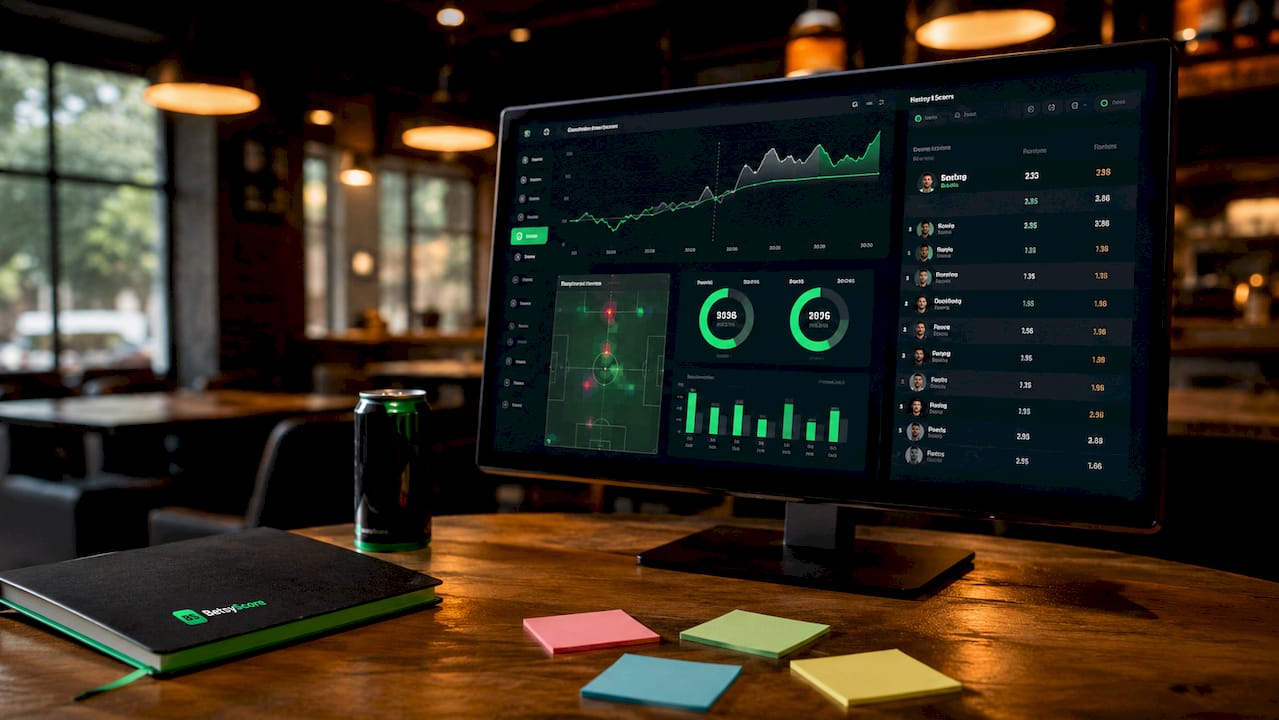 Close-up of Champions League xG analytics dashboard