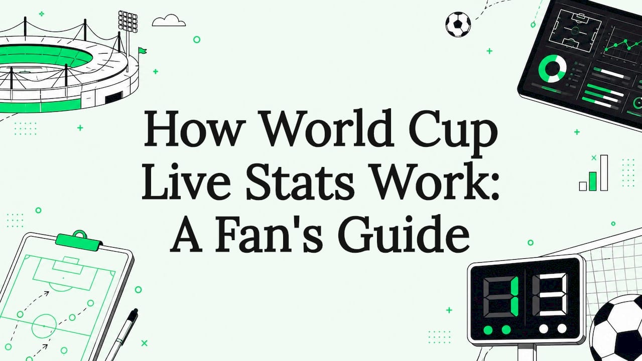 Illustrated football and data theme title card