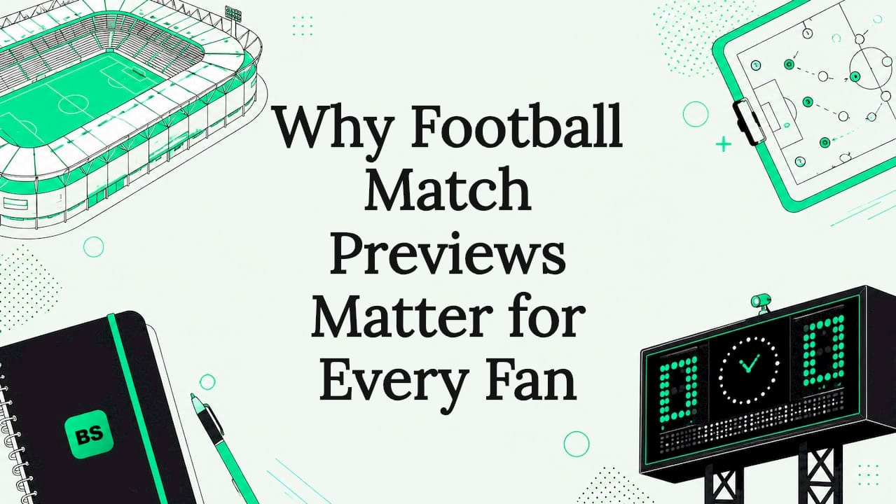 Decorative football preview title card illustration