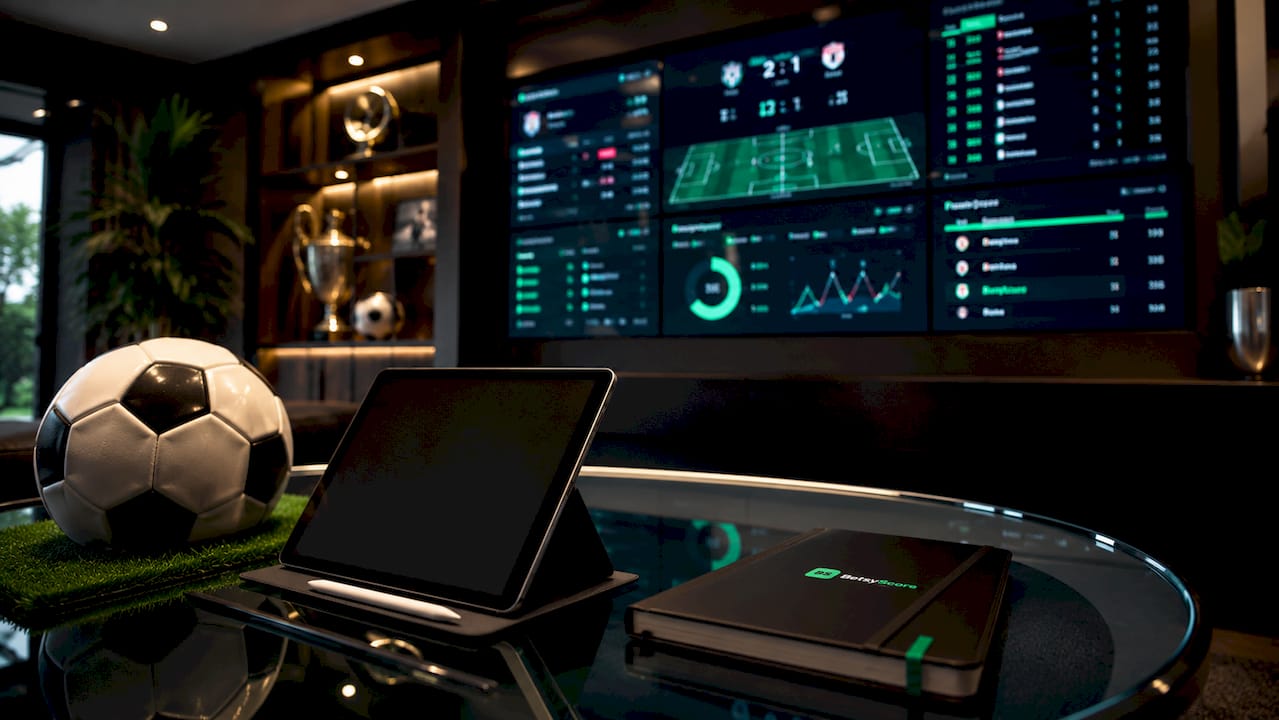 Live score and stats dashboard in sports room