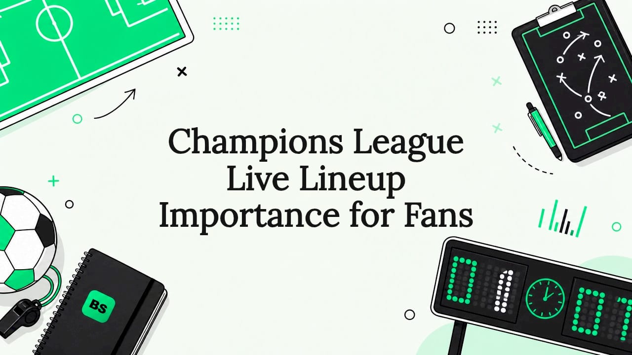 Decorative Champions League football illustration