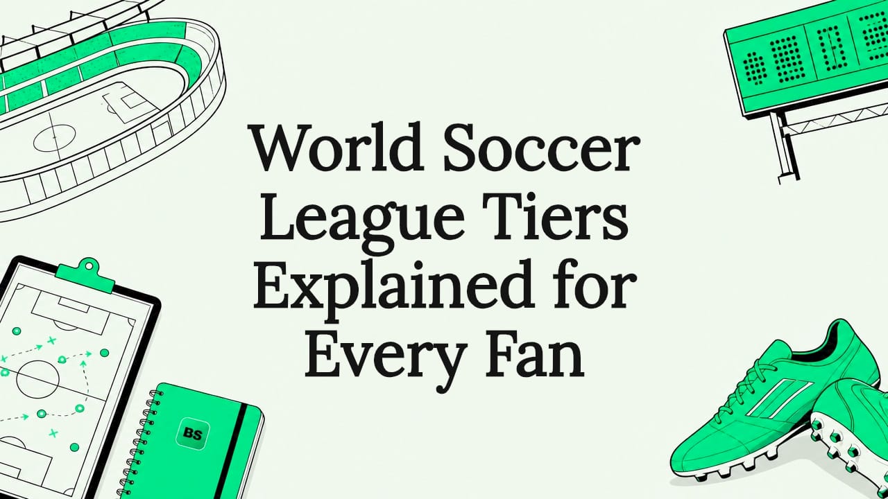 Decorative football-themed title card illustration