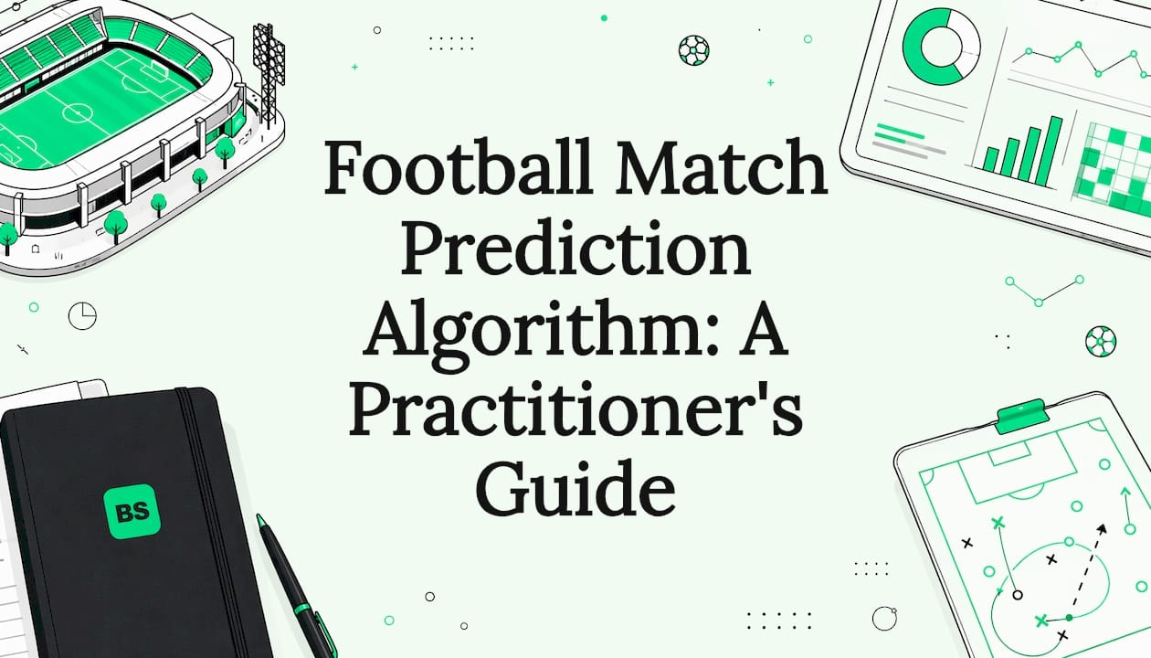 Decorative football and data themed title card illustration