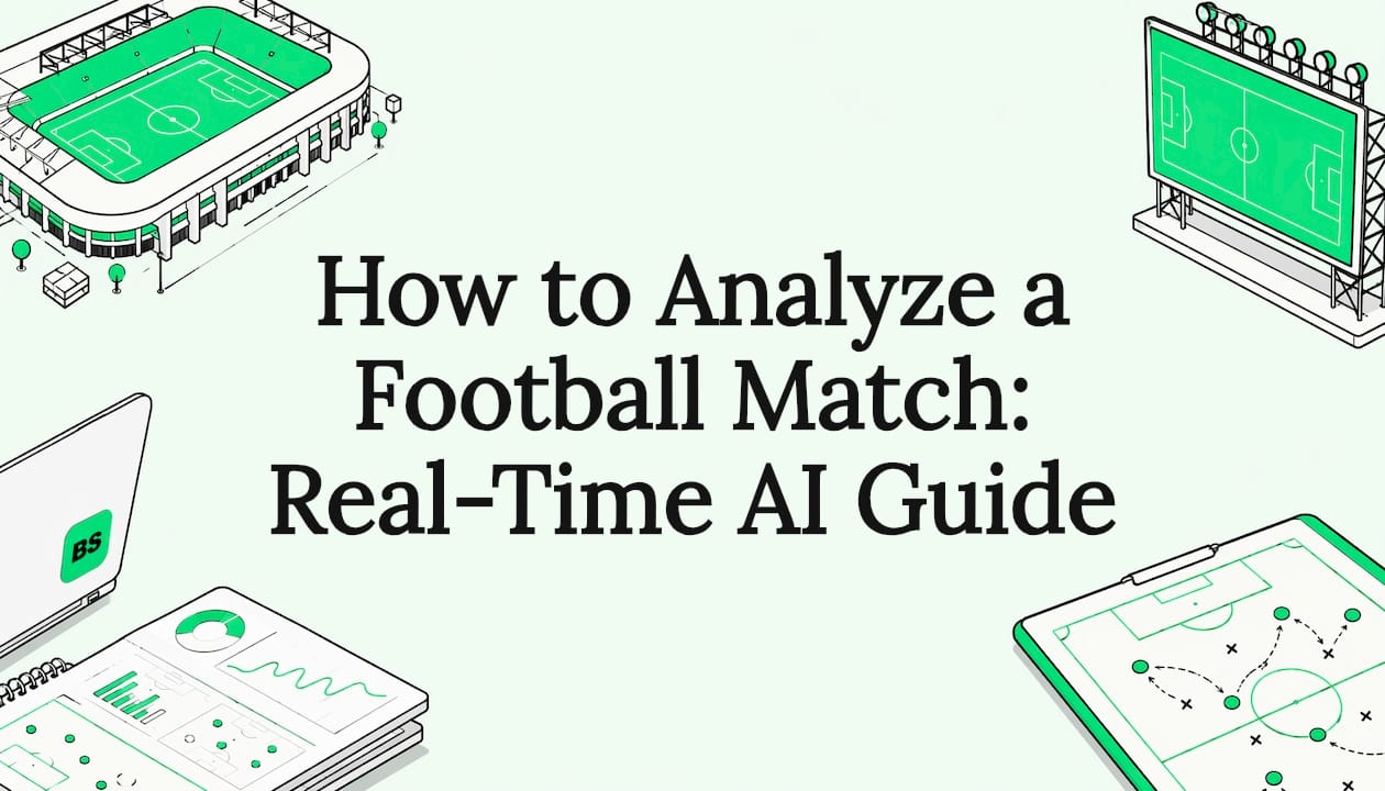 Decorative football data themed title card illustration