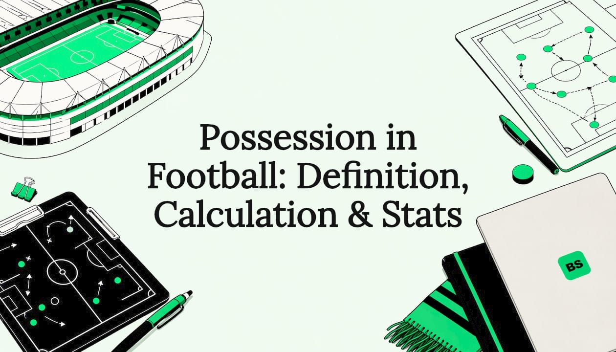 Decorative football possession title card illustration