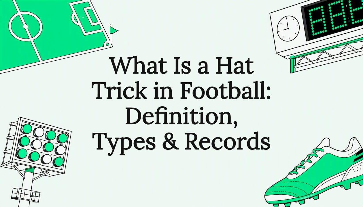 Decorative football-themed title card illustration