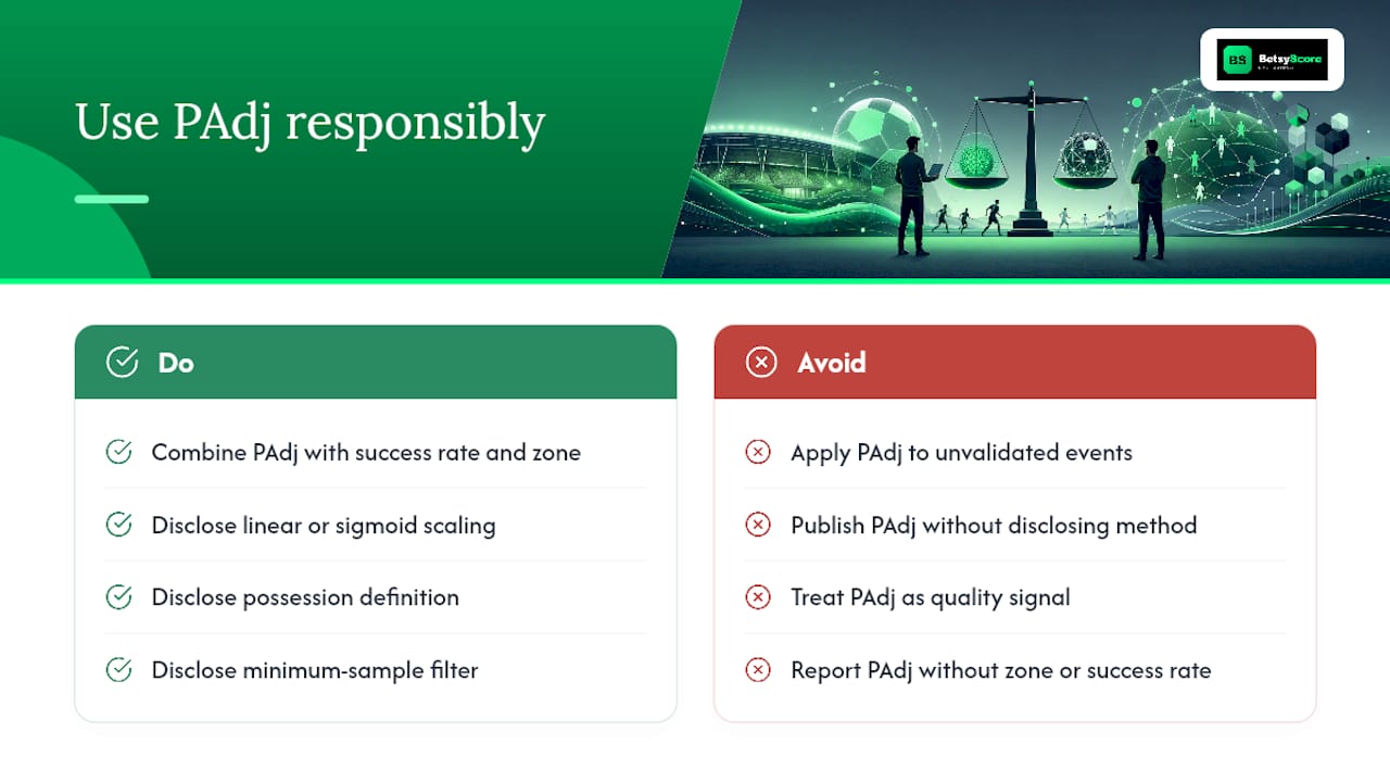 Why PAdj is a lens, not a verdict — overview diagram