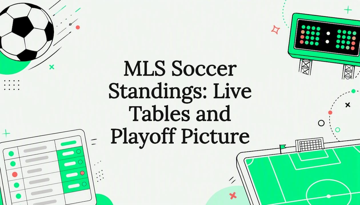 Decorative MLS standings title card illustration