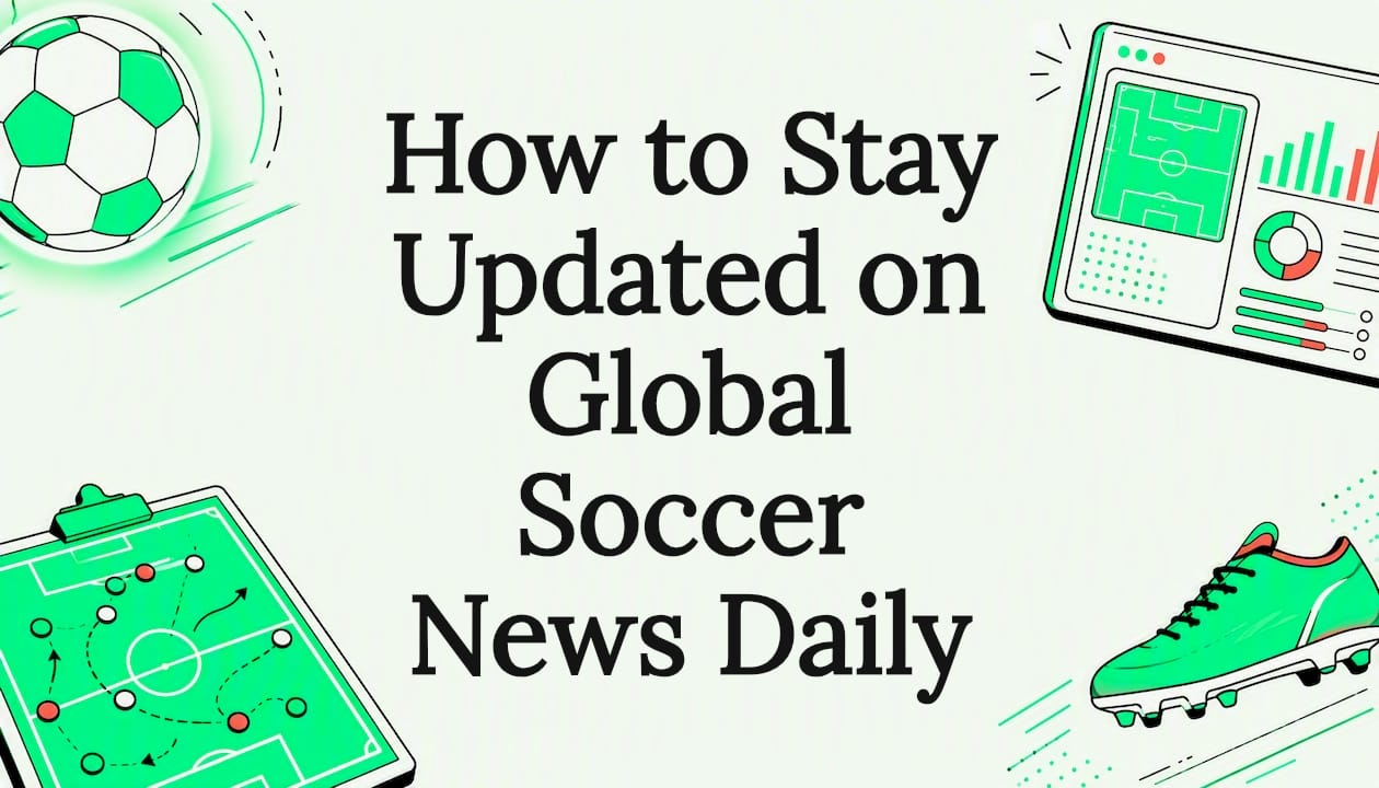 Decorative football and live data title card illustration