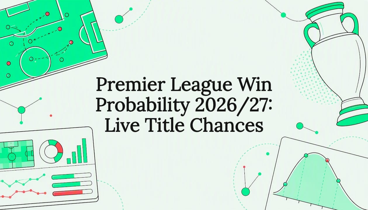 Decorative football data themed title card illustration