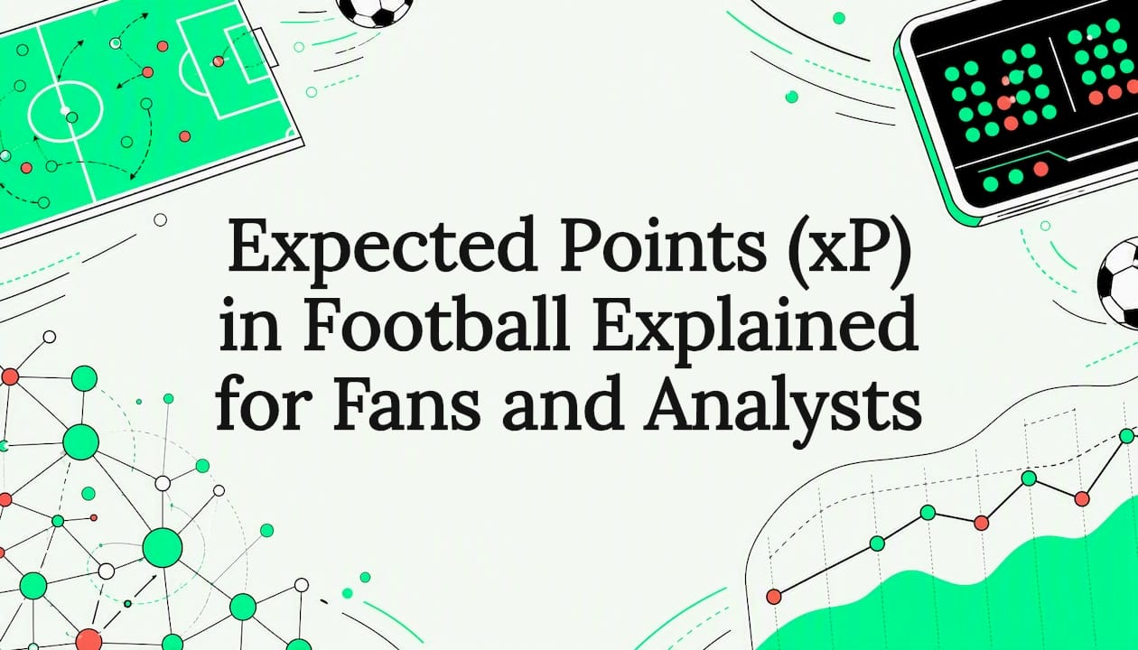 Decorative title card illustration for football analytics article