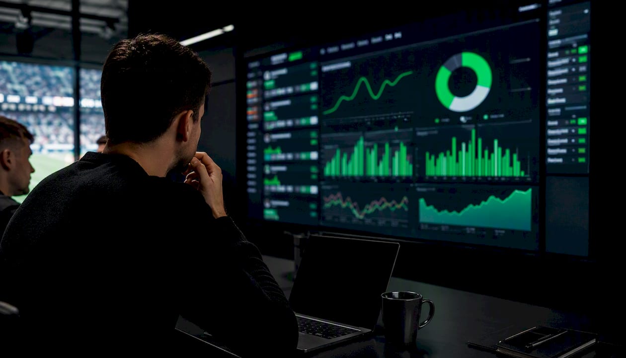 Live football match prediction dashboard screen