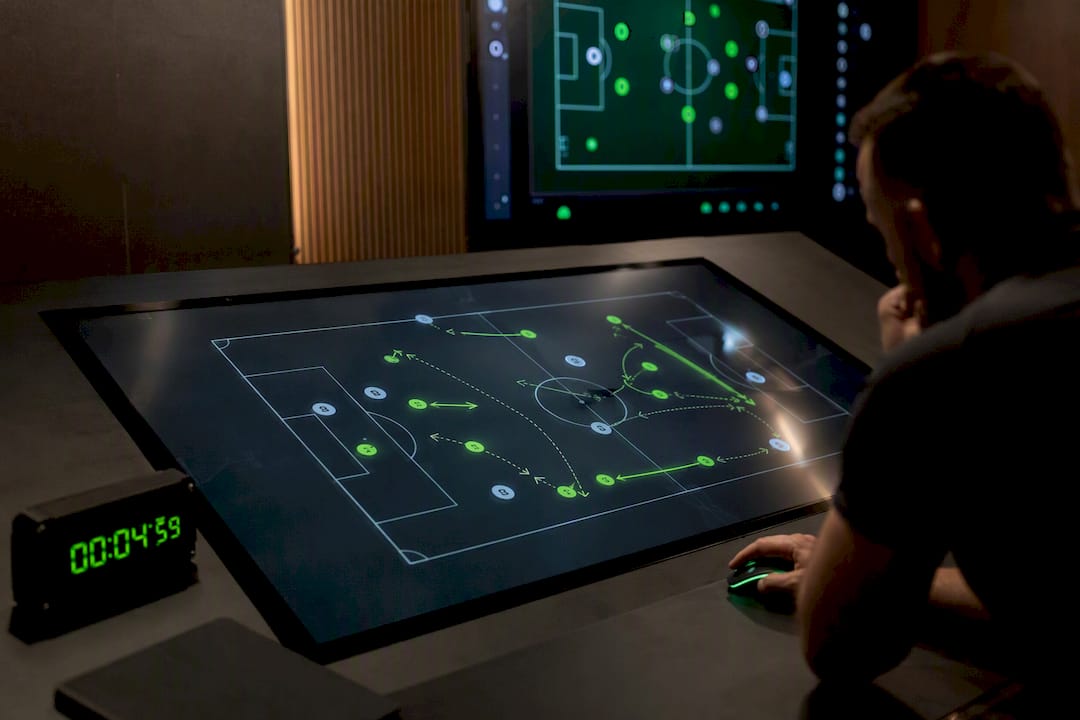 Tactical board with defensive formations and counters
