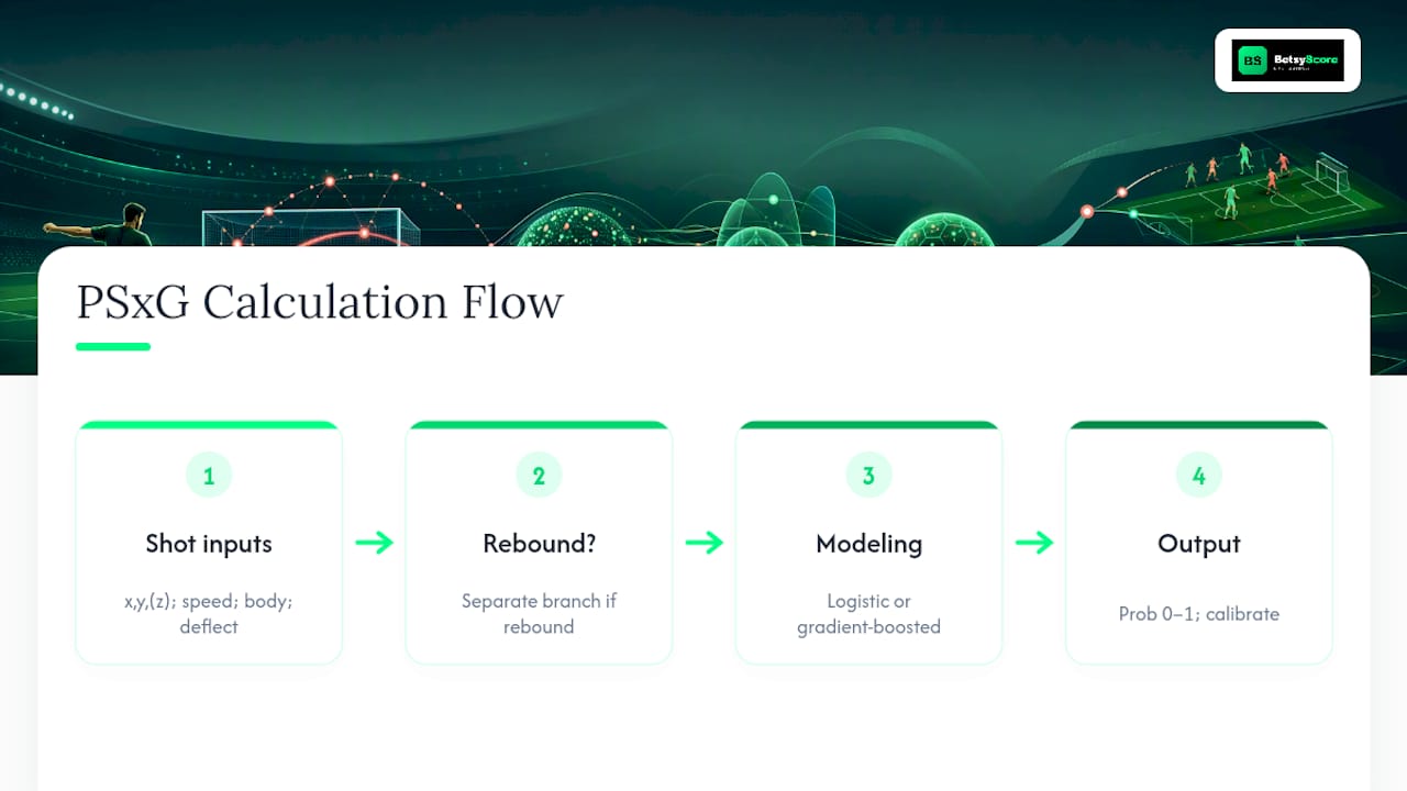 PSxG calculation inputs and output flow