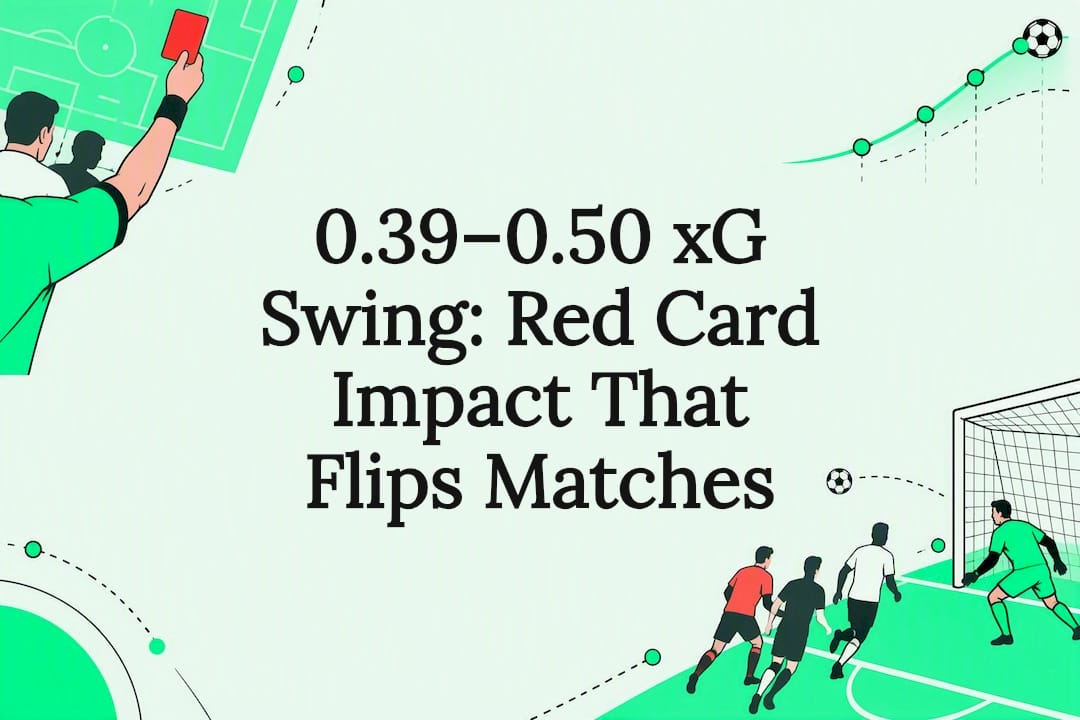 Red card and football data title illustration