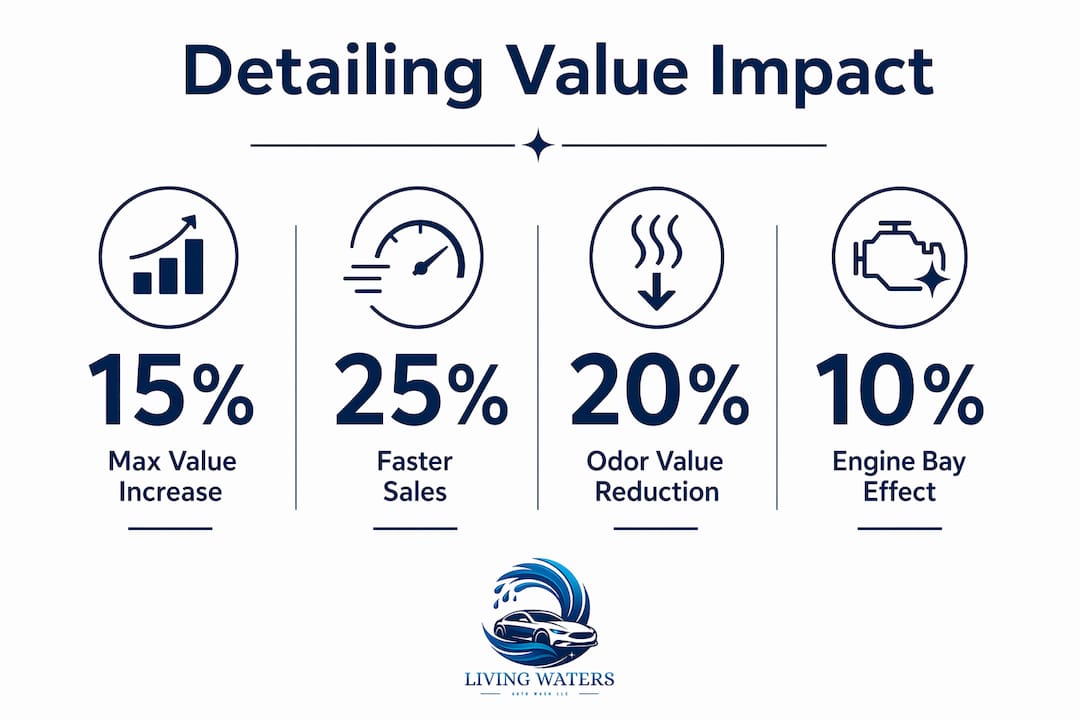 Infographic showing detailing benefits on resale value