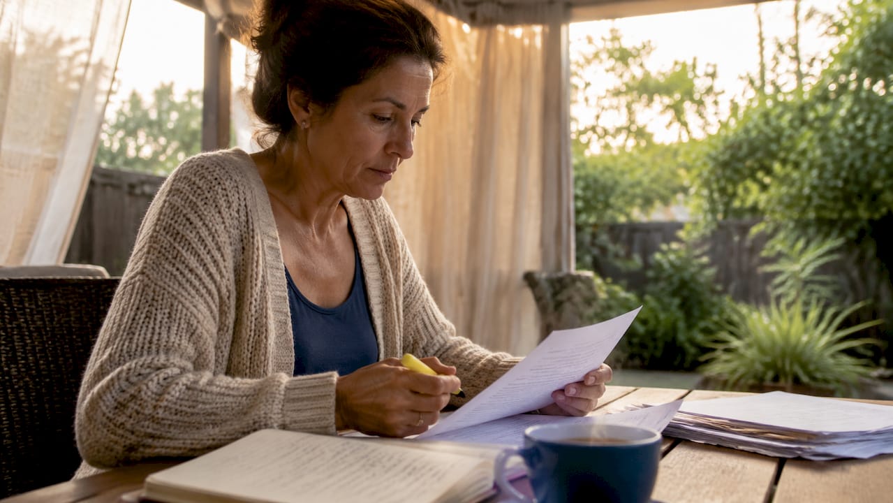 Homeowner reviewing electrical inspection report