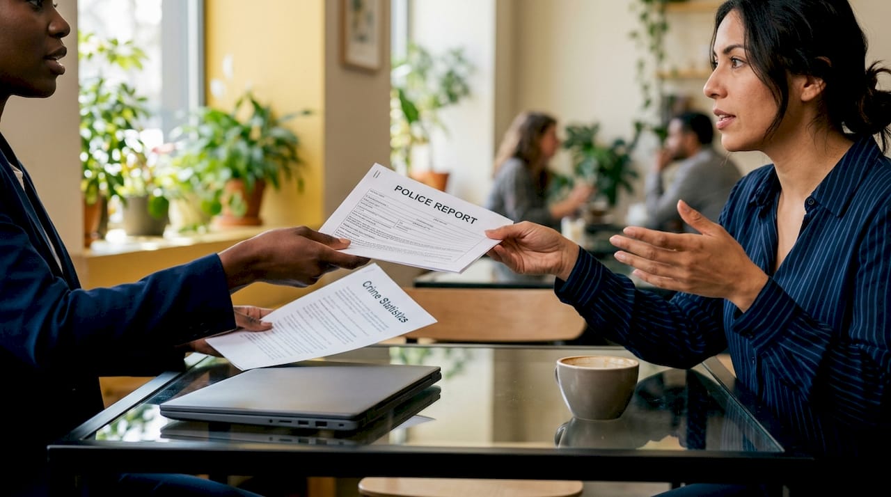 Hands exchanging documents on legal standards evidence