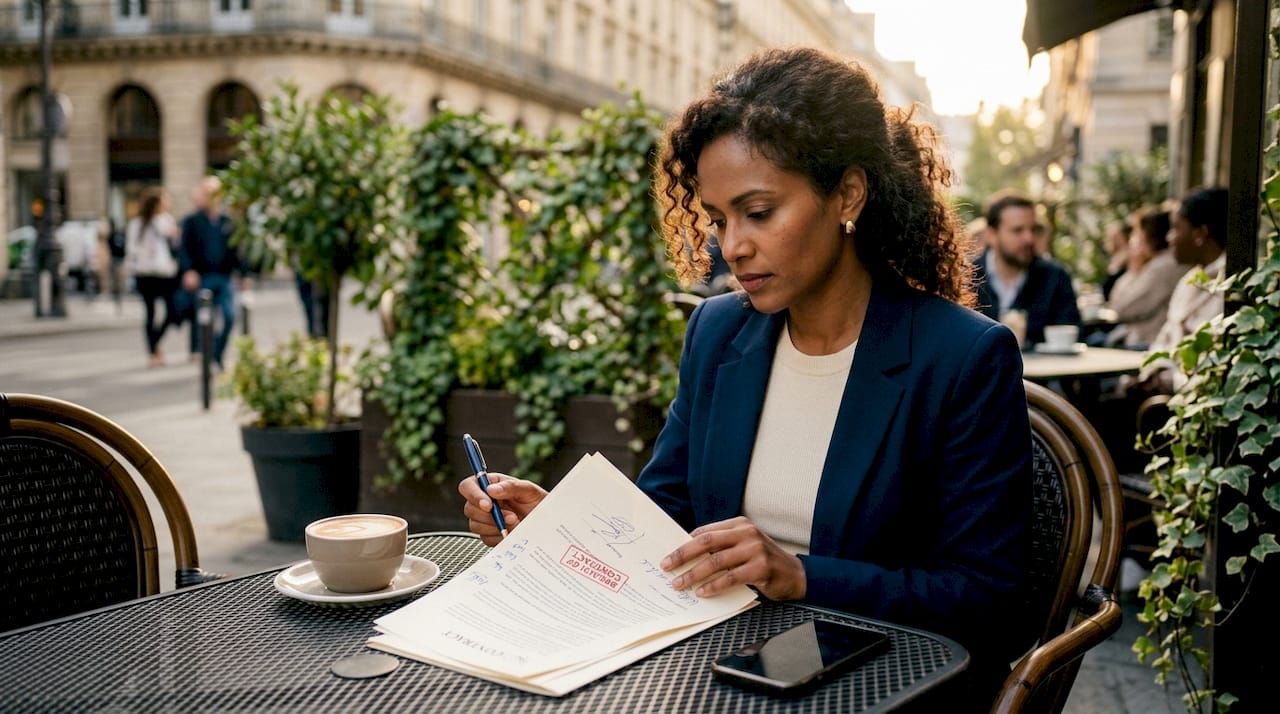 Hands holding contract showing breach of contract