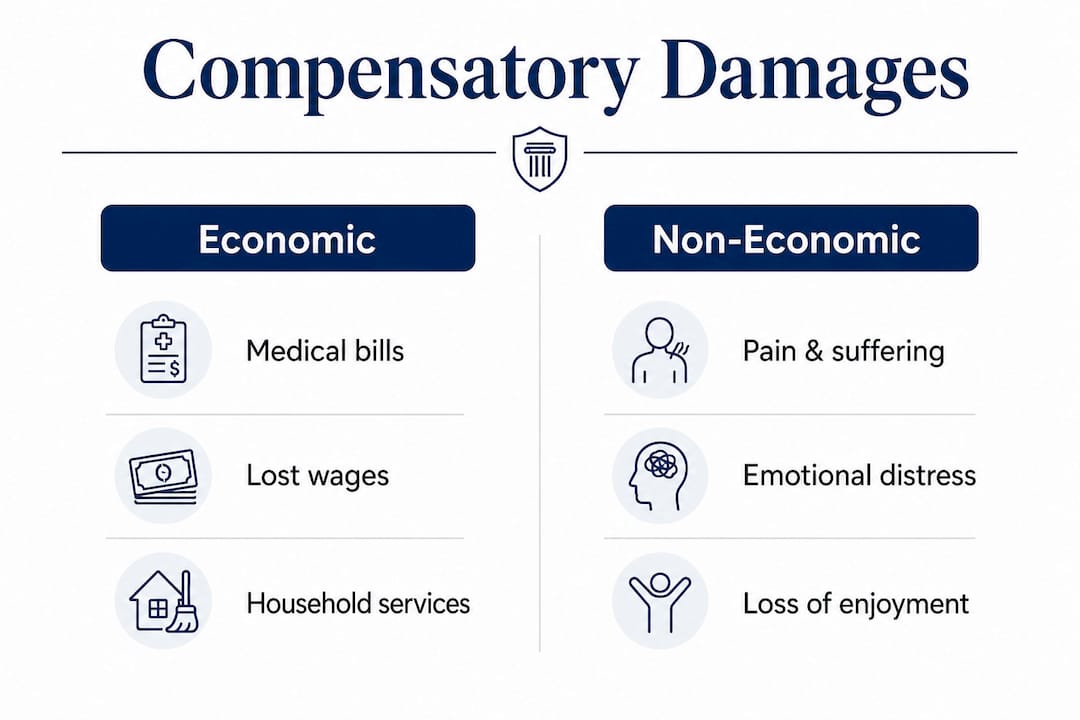 Infographic comparing types of damages