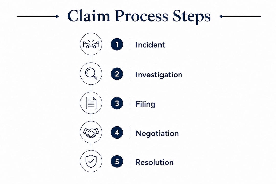 Infographic illustrating the personal injury claim process