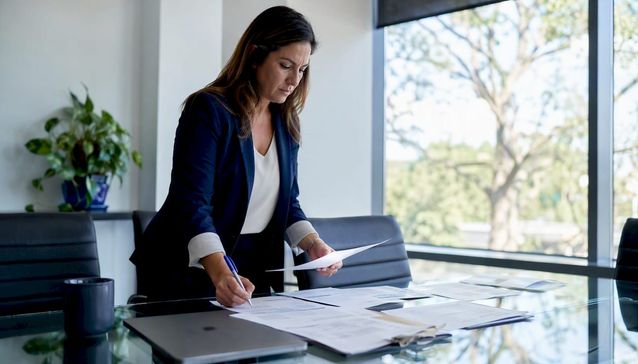 Fleet manager reviewing ELD driving status reports