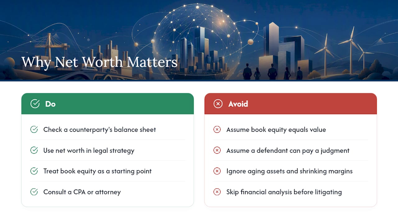Why net worth matters more than most business owners realize — overview diagram