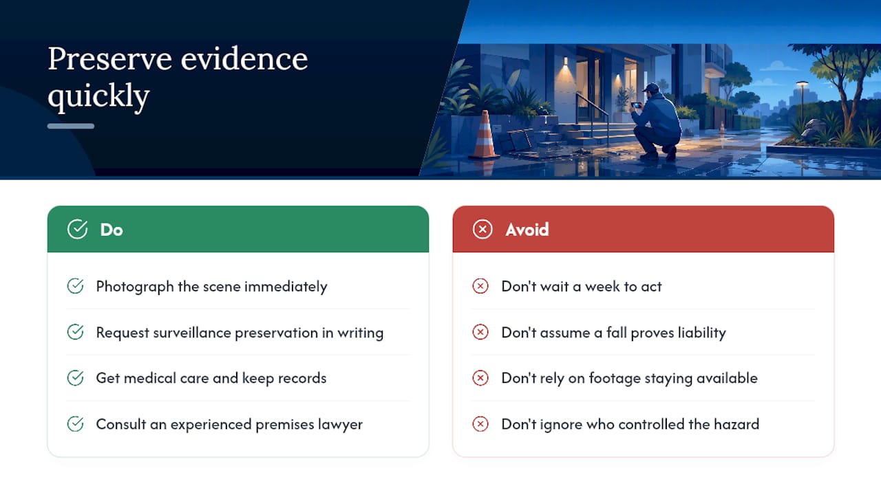 What most premises liability advice gets wrong — overview diagram