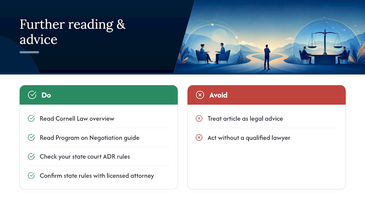 Where to Read More on Mediation and Arbitration — overview diagram