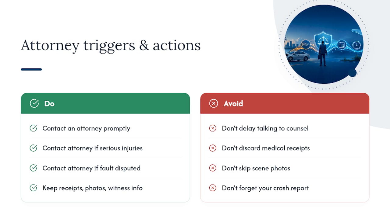 What Attorneys Look For When They Read a Crash Report — overview diagram