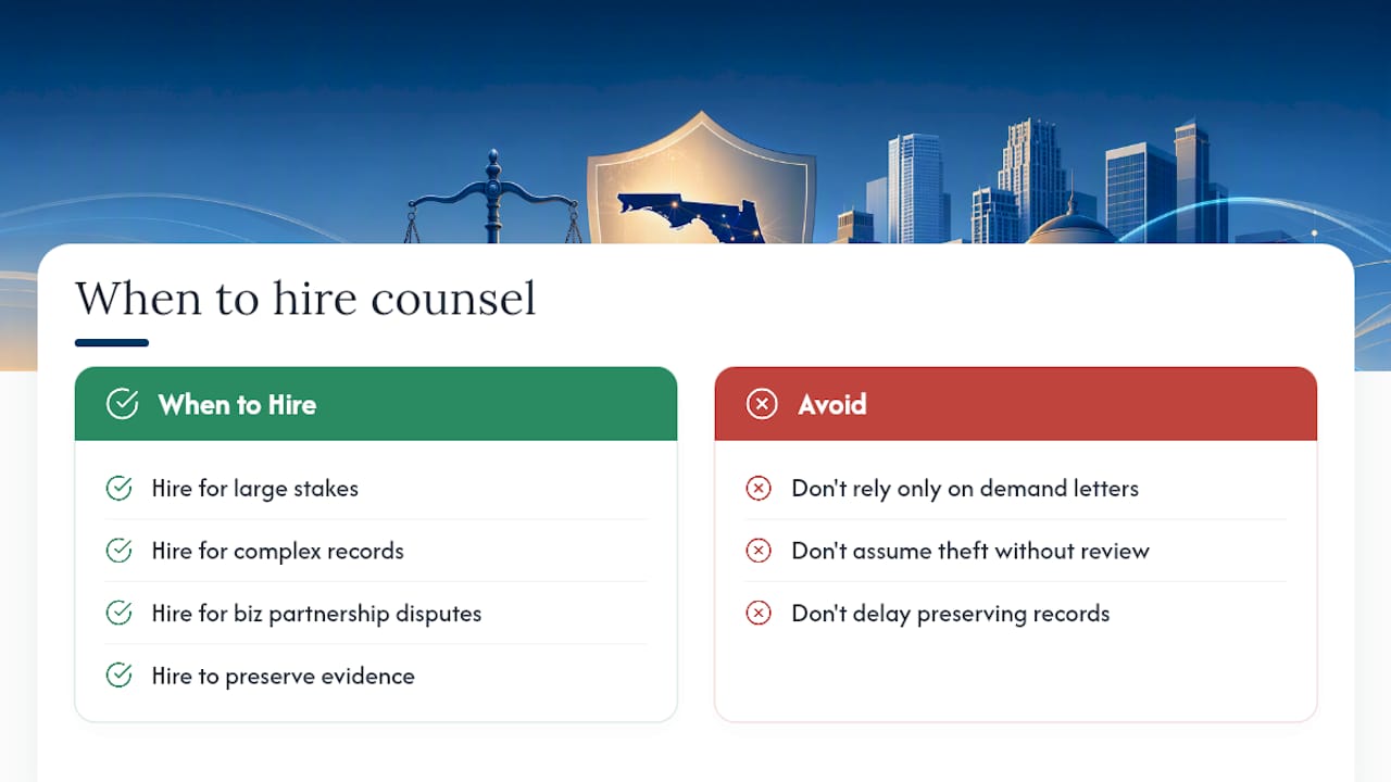 When Should You Hire a Civil Theft Attorney in Florida? — overview diagram